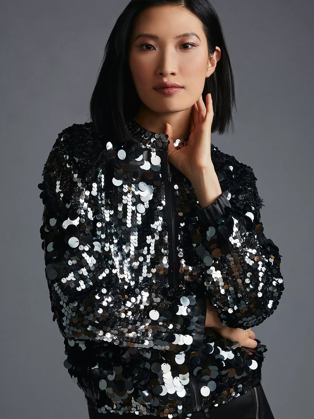 Mare Mare x Anthropologie Sequin Bomber Jacket